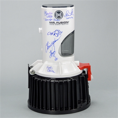 Michael J. Fox, Christopher Lloyd, Lea Thompson, Claudia Wells, Bob Gale Autographed Back to the Future Mr. Fusion 1:1 Scale Prop Replica