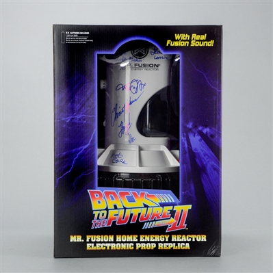 Michael J. Fox, Christopher Lloyd, Lea Thompson, Claudia Wells, Bob Gale Autographed Back to the Future Mr. Fusion 1:1 Scale Prop Replica