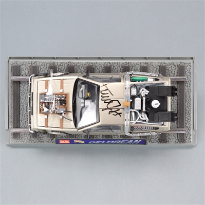 Michael J. Fox Autographed Back to the Future III 1:18 Scale Die-Cast DeLorean