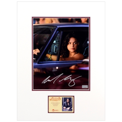 Michelle Rodriguez Autographed Fast and Furious Drive By 8×10 Matted Photo