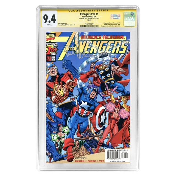 Paul Bettany Autographed Avengers #v3 #1 CGC SS Signature Series 9.4 Comic 