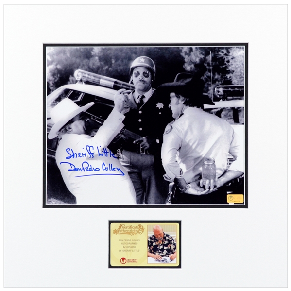 Don Pedro Colley Autographed Sheriff Little 8x10 Matted Photo