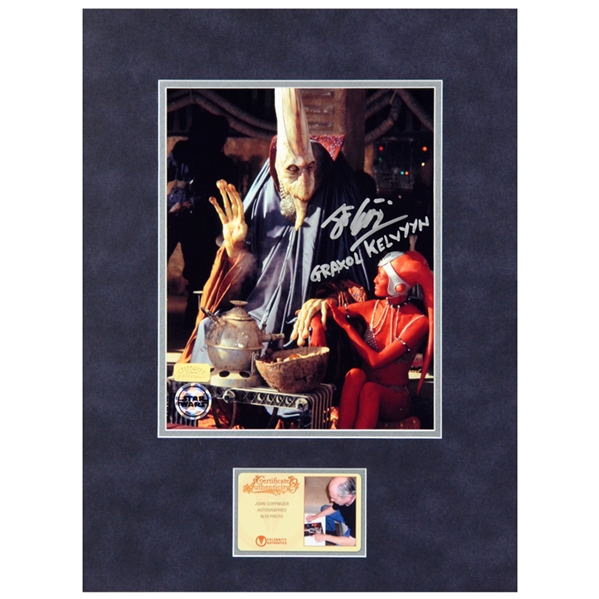 John Coppinger Autographed Star Wars: The Phantom Menace Graxol Kelvyyn 8x10 Matted Photo