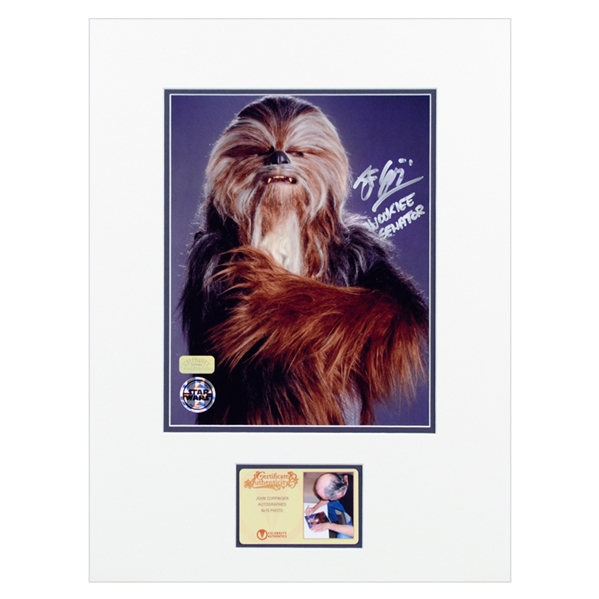 John Coppinger Autographed Star Wars Wookie Senator 8x10 Matted Photo