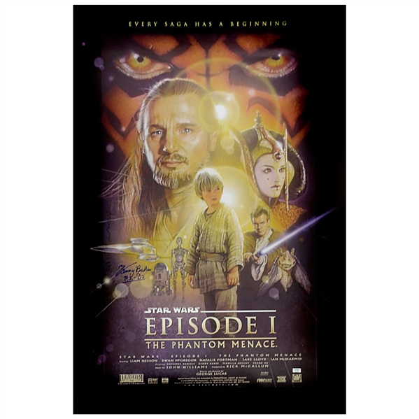Kenny Baker Autographed Star Wars: Episode I The Phantom Menace 27x40 Single-Sided Poster