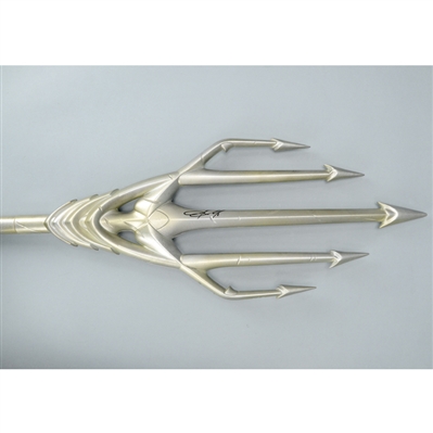 Jason Momoa Autographed Justice League Aquaman Noble Collection 1:1 Scale Prop Replica Trident