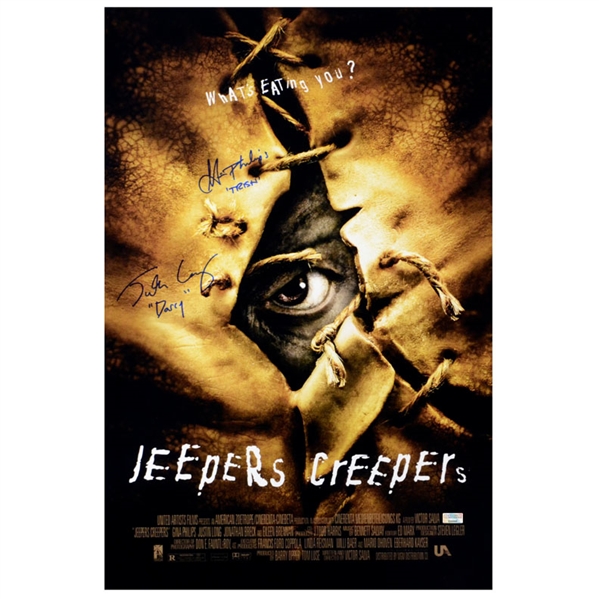 Justin Long, Gina Philips Autographed Jeepers Creepers 16x24 Movie Poster