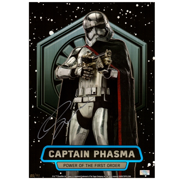 Gwendoline Christie Autographed Topps Star Wars The Force Awakens Captain Phasma 10x14 Trading Card