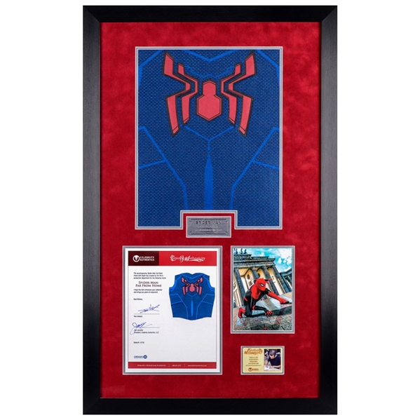 Spider-Man Far From Home Production Made Glyph with Tom Holland LOA Framed Display