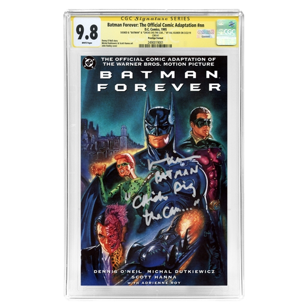 Val Kilmer Autographed 1995 DC Comics: Batman Forever: The Official Comic Adaptation CGC Signature Series 9.8 Mint