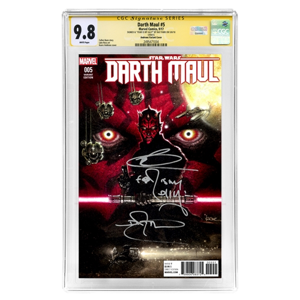 Ray Park Autographed Darth Maul #5 CGC SS 9.8 with Fear Is My Ally Inscription (mint)