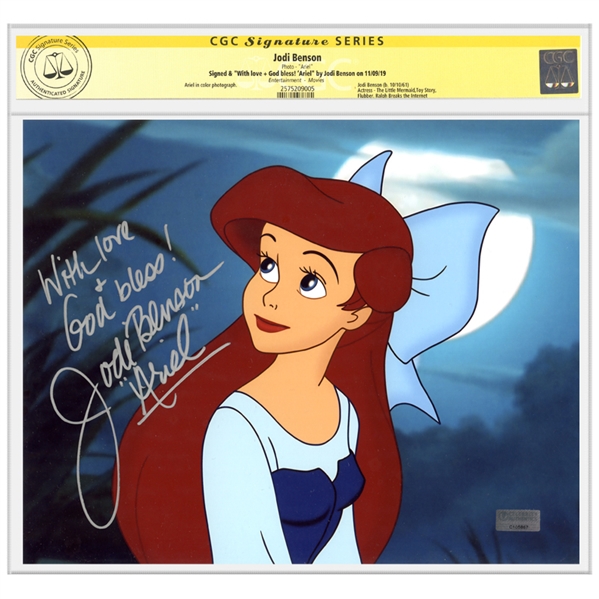 Jodi Benson Autographed Disneys The Little Mermaid Ariel 8x10 Photo with Inscription * CGC SS