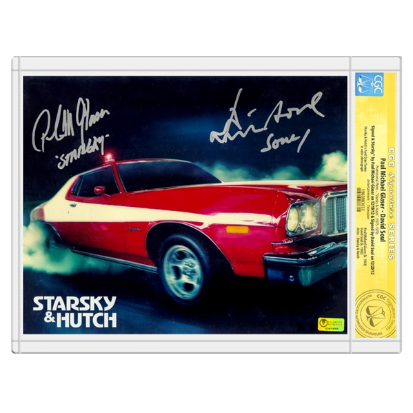 David Soul, Paul Michael Glaser Autographed Starsky & Hutch 8x10 Photo * CGC SS