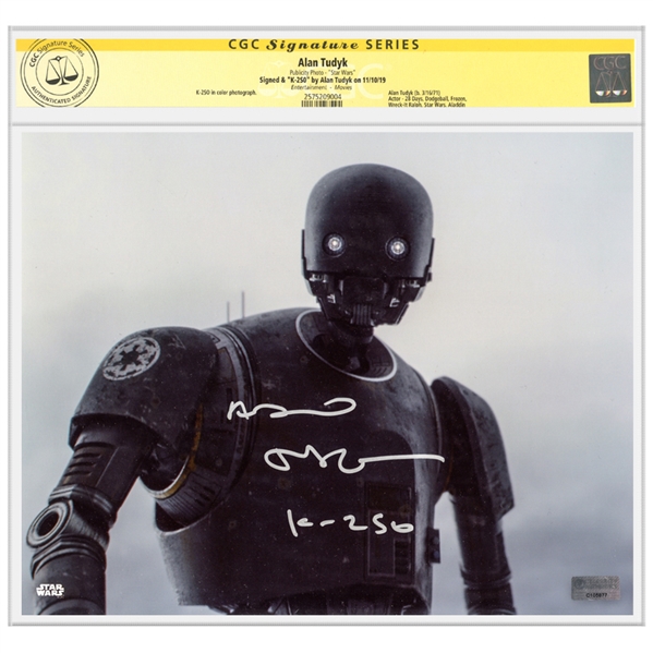 Alan Tudyk Autographed Star Wars Rogue One K-2SO 8x10 Photo * CGC SS