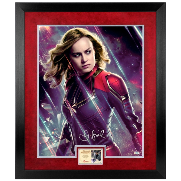Brie Larson Autographed Avengers Infinity War Captain Marvel 16x20 Framed Photo