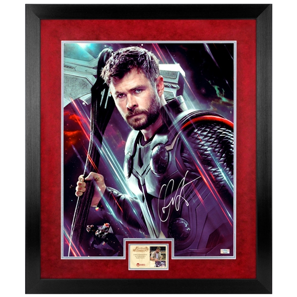 Chris Hemsworth Autographed Avengers Infinity War Thor 16x20 Framed Photo