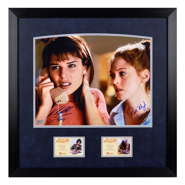 Neve Campbell, Rose McGowan Autographed Scream Sidney Prescott and Tatum Riley 11x14 Framed Photo