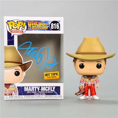 Michael J. Fox Autographed Back to the Future II Marty McFly Hot Topic Exclusive POP Vinyl Figure #816