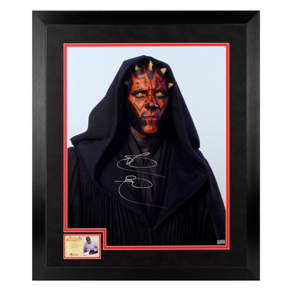 Ray Park Autographed Star Wars: The Phantom Menace Darth Maul 16x20 Framed Photo