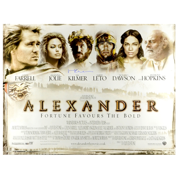 Val Kilmer Autographed 2004 Alexander Original 40x30 Double-Sided Movie Poster