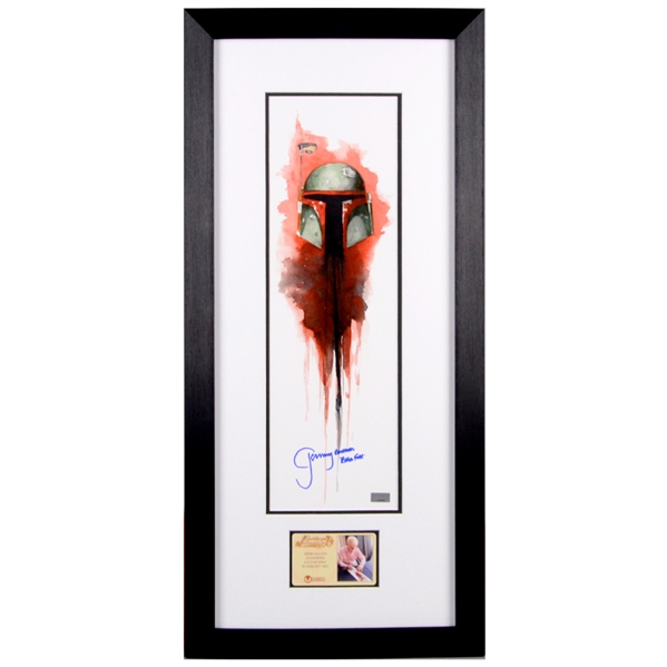 Jeremy Bulloch Autographed Caleb King Star Wars Boba Fett 5.5x17 Framed Print