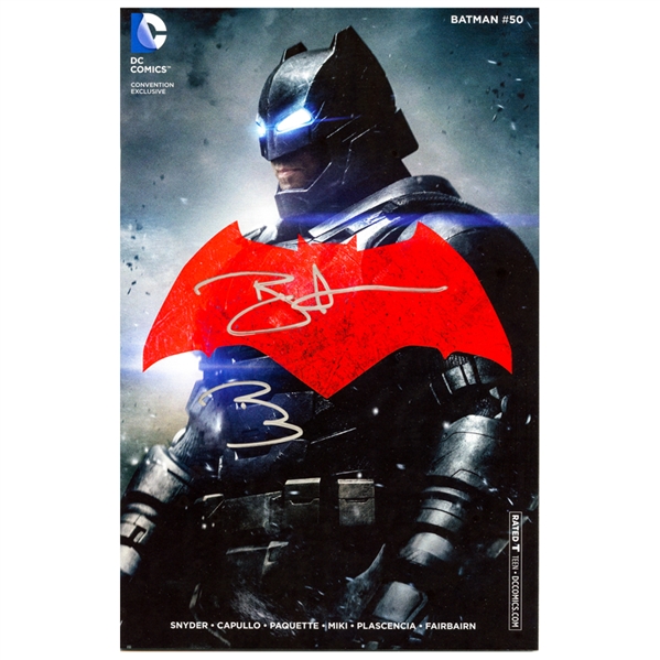 Ben Affleck Autographed Batman #50 Photo Variant Cover