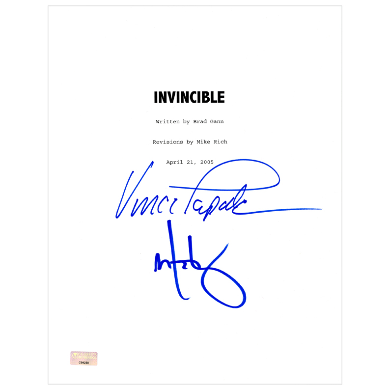 Lot Detail - Mark Wahlberg, Vince Papale Autographed 2006 Invincible ...