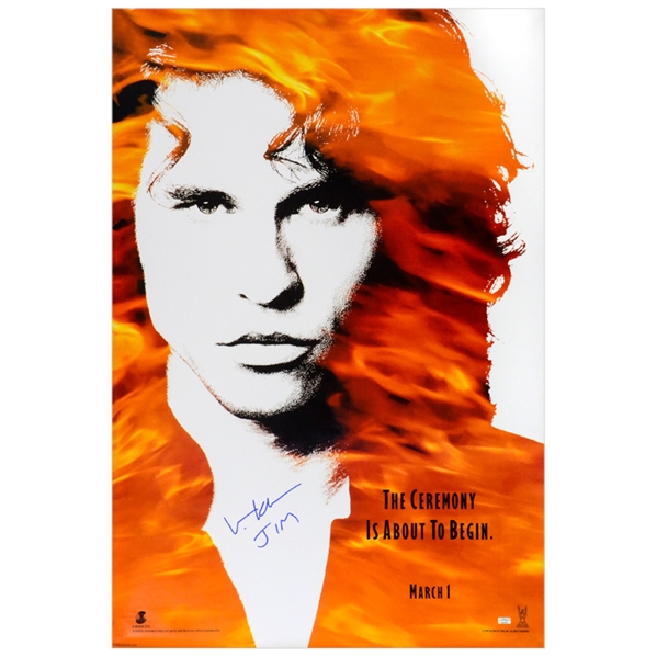 Val Kilmer Autographed The Doors Original 27x40 Single Sided Movie Poster