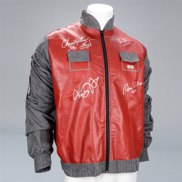 Michael J Fox, Christopher Lloyd, Tom Wilson, Lea Thompson Back to the Future II Cast Autographed Marty McFly Jacket 