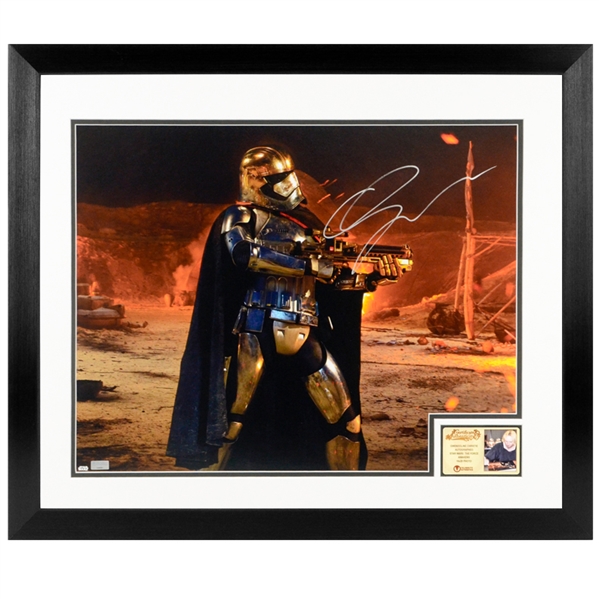 Gwendoline Christie Autographed Star Wars Captain Phasma Attack on Tuanul 16x20 Framed Photo