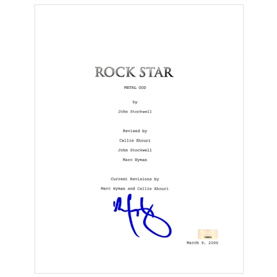 Mark Wahlberg Autographed 2001 Rock Star Script Cover