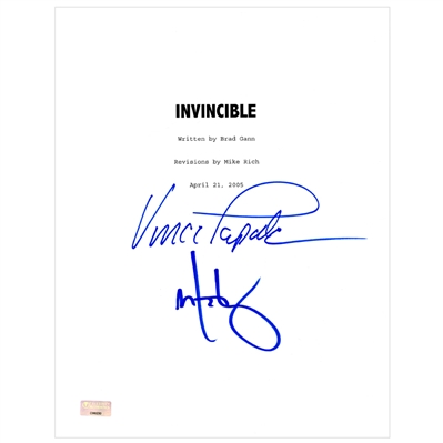Mark Wahlberg, Vince Papale Autographed 2006 Invincible Script Cover