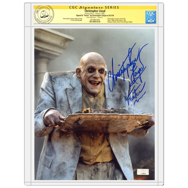 Christopher Lloyd Autographed Addams Family 8x10 Uncle Fester Photo * CGC SS