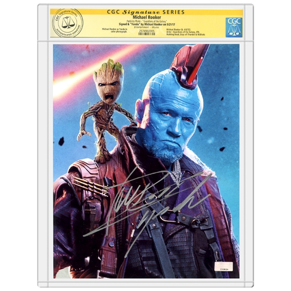 Michael Rooker Autographed Guardians of the Galaxy Vol 2. Yondu 8x10 Photo * CGC SS