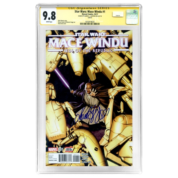 Samuel L. Jackson Autographed 2017 Mace Windu #1 CGC SS 9.8 (mint)