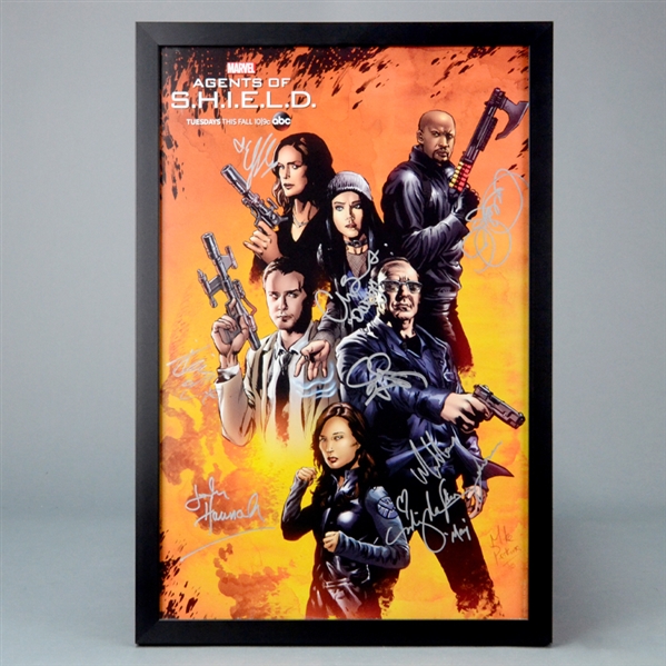 Jason O’Mara Marvels Agents of SHIELD 2017 Season 4 Cast Autographed & Framed Poster signed by Clark Gregg, Ming-Na Wen, Chloe Bennet, Henstridge, Ian de Caestecker, Simmons, Hannah, Jansen