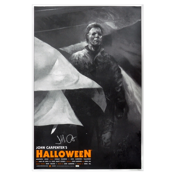 John Carpenter Autographed Halloween 24x36 Screenprinted Poster