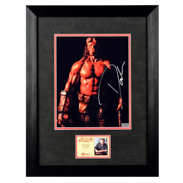 David Harbour Autographed Hellboy 8x10 Framed Photo
