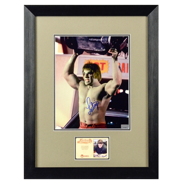 Lou Ferrigno Autographed The Incredible Hulk 8x10 Framed Photo