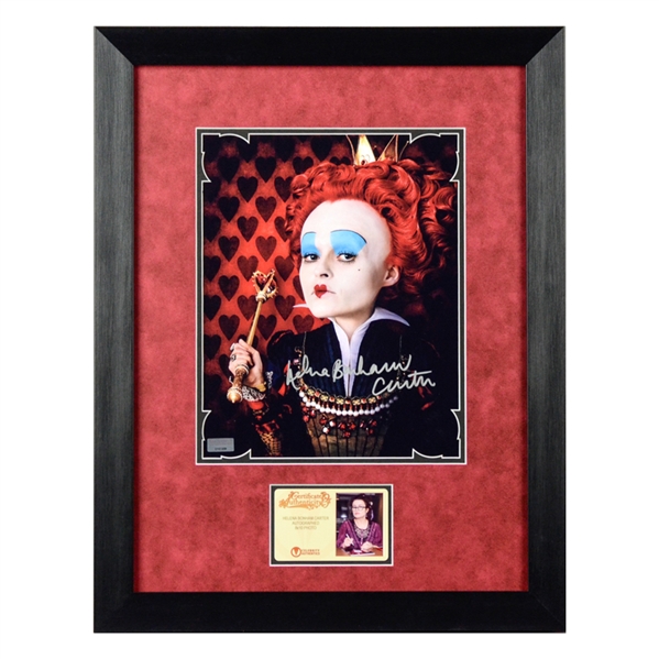 Helena Bonham Carter Autographed Alice in Wonderland Red Queen 8x10 Framed Photo