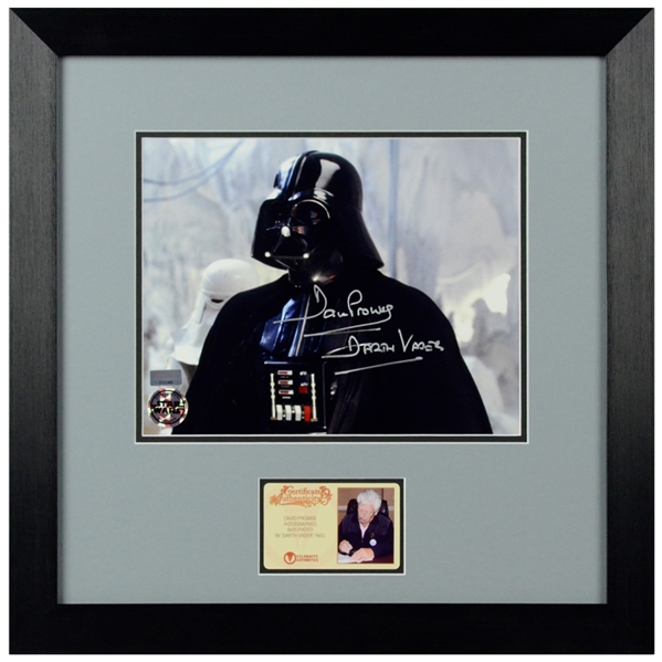 David Prowse Autographed Star Wars Darth Vader 8x10 Framed Photo