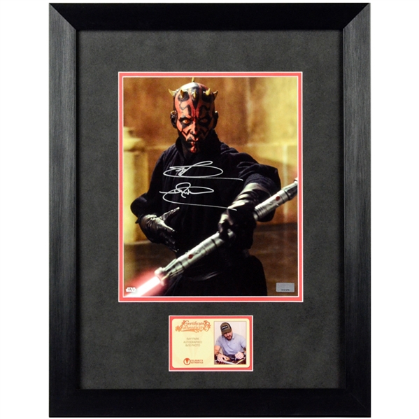 Ray Park Autographed Star Wars: The Phantom Menace Darth Maul 8x10 Framed Photo