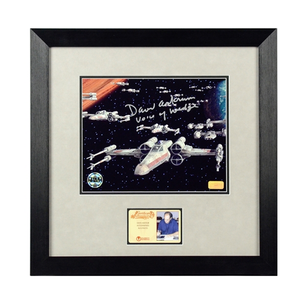 David Ankrum Autographed Star Wars Wedge 8x10 Framed Scene Photo