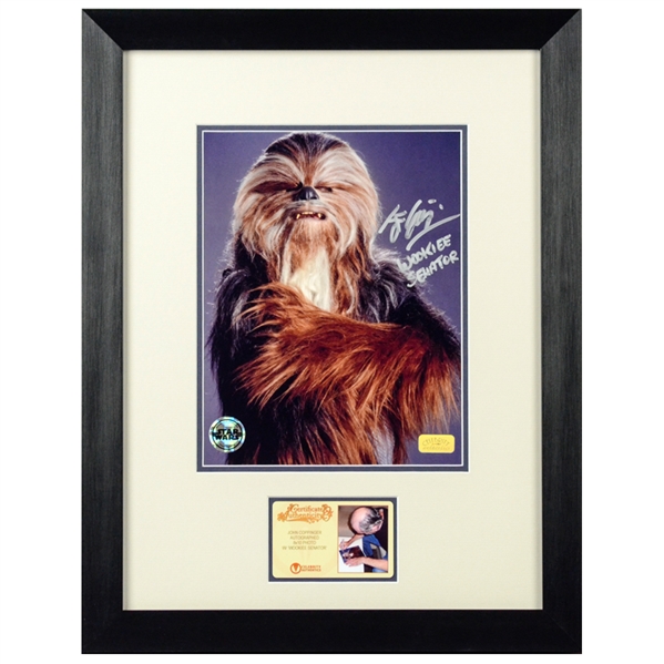 John Coppinger Autographed Star Wars Wookie Senator 8x10 Framed Photo