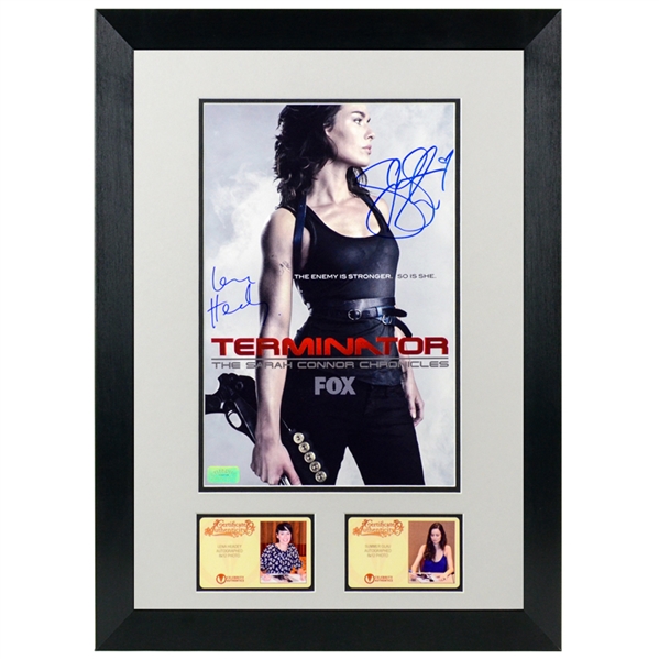 Lena Headey, Summer Glau Autographed The Sarah Connor Chronicles 8x12 Framed Photo