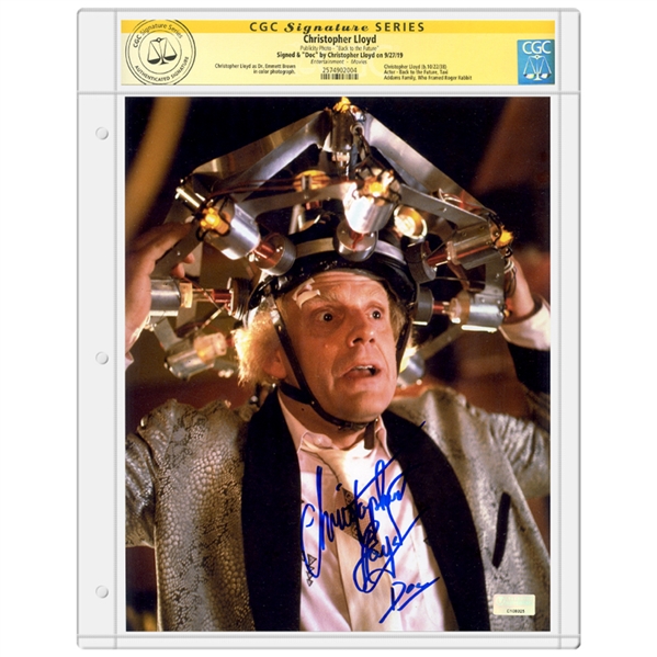 Christopher Lloyd Autographed Back to the Future Doc Brown 8×10 Photo * CGC SS