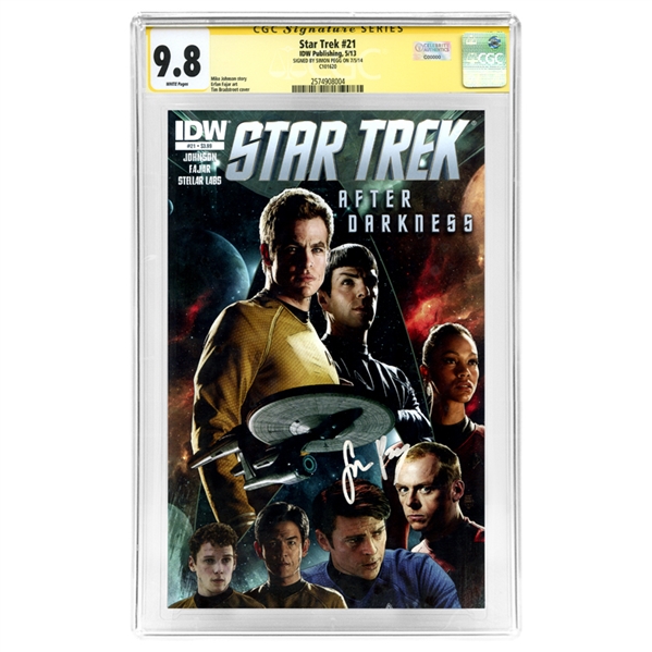 Simon Pegg Autographed Star Trek #21 CGC Signature Series 9.8 (mint)