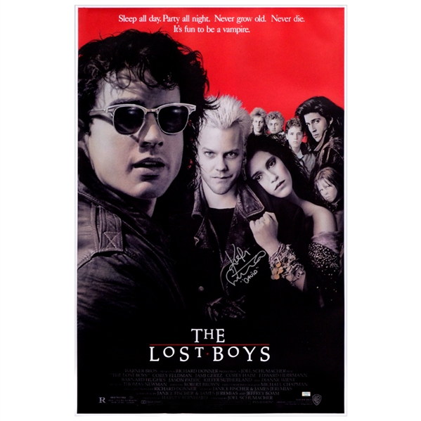 Kiefer Sutherland Autographed The Lost Boys 24x36 Single-Sided Movie Poster