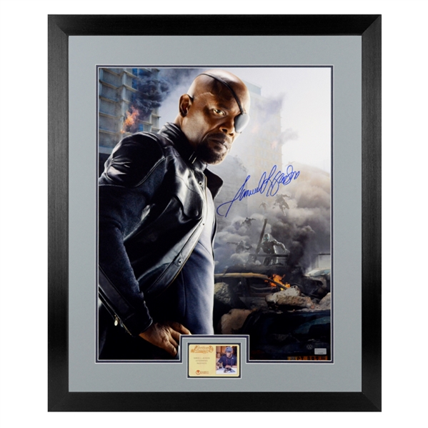 Samuel L. Jackson Autographed The Avengers: Age of Ultron Nick Fury 16x20 Framed Photo