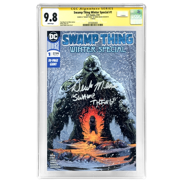 Derek Mears Autographed 2018 Swamp Thing Winter Special #1 CGC SS 9.8 (mint)